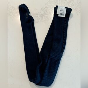 Navy Bonpoint Girls Ribbed Tights
